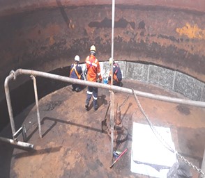 Slurry Tank Internal Wall Fiberglass Reinforcement